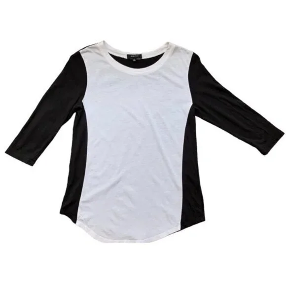 Aritzia Babaton Women's Top T-shirt Tee 3/4 Length Sleeve Cotton Blend Size XS - Picture 2 of 12